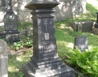 Nagrobek Teofila i Teofila Szacińskich, cmentarz na Rossie w Wilnie, stan z 2013