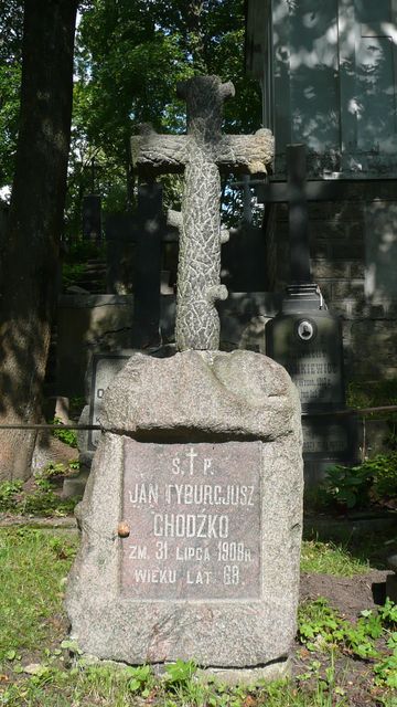 Nagrobek Jana Chodźko, cmentarz na Rossie w Wilnie, stan z 2013