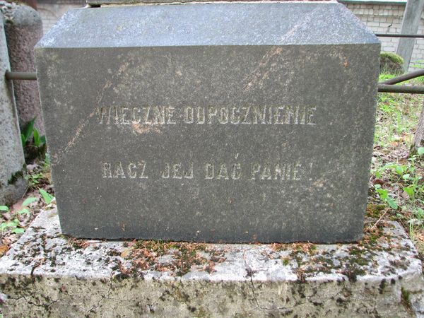 Tombstone of Bogumila Stankowicz, Ross cemetery in Vilnius, as of 2013.