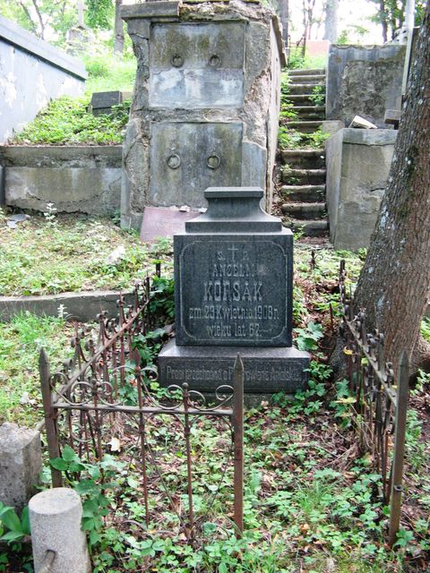 Tombstone of Anzelm Korsak, Ross Cemetery in Vilnius, as of 2013