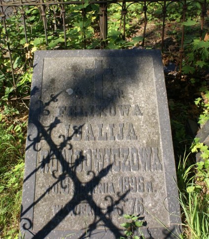Nagrobek Idalii Felix, cmentarz na Rossie w Wilnie, stan z 2013 r.