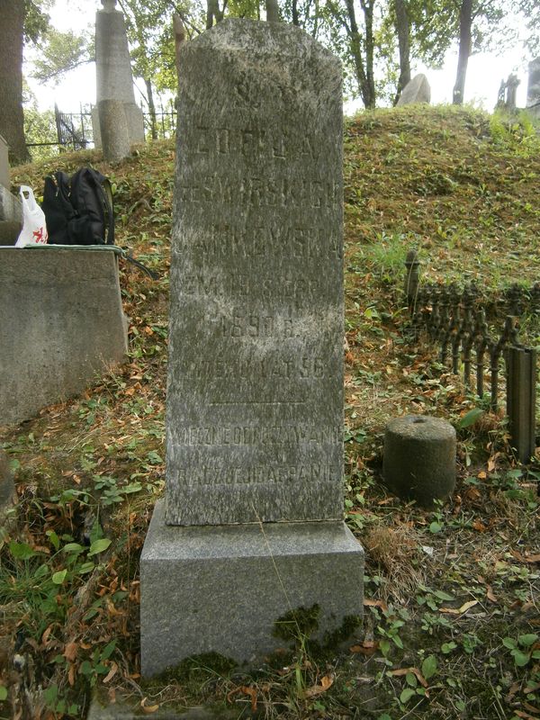 Tombstone of Zofia Jankowska, Na Rossie cemetery in Vilnius, as of 2013
