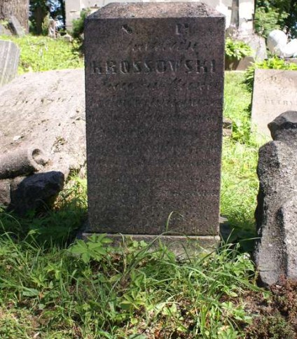 Nagrobek Zofii i Kajetana Krossowskich, cmentarz na Rossie w Wilnie, stan z 2013 r.