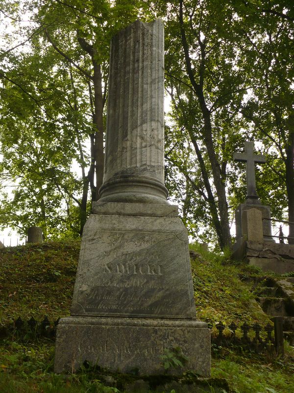 Tombstone of Antonina and Hipolit Sawicki, Halina Wolska, Na Rossie cemetery in Vilnius, as of 2013