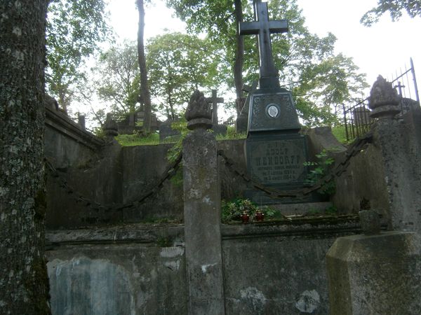 Grobowiec Adolfa Wendorffa i Oskara Wierzby-Wendorffa, cmentarz Na Rossie w Wilnie, stan z 2013