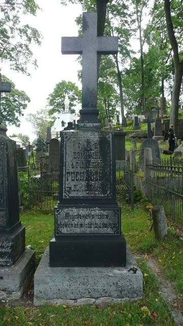 Tombstone of Dominika Puchalska, Ross cemetery in Vilnius, state of 2013