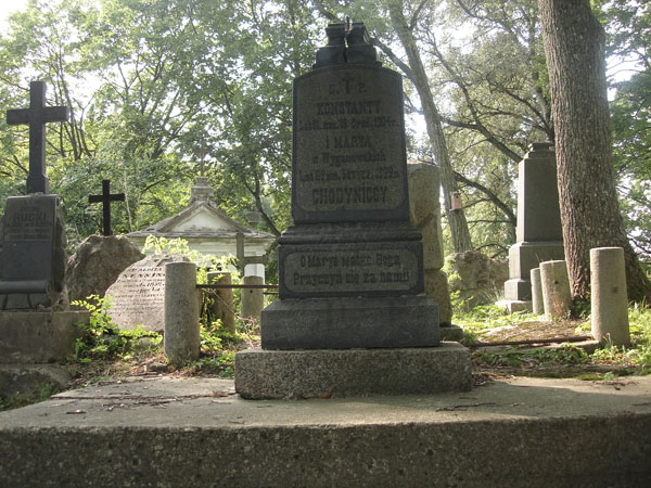 Grobowiec Konstantego i Marii Chodynickich, cmentarz Na Rossie w Wilnie, stan z 2013