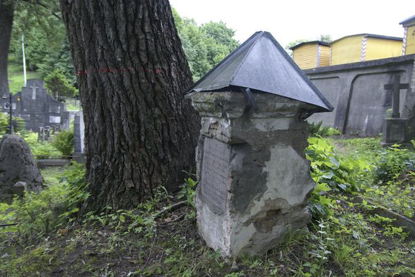Nagrobek Aleksandry i Piotra Olszanowskich, cmentarz Na Rossie w Wilnie, stan z 2013 r.