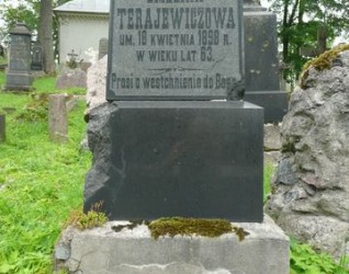Nagrobek Emelina Terajewicz, cmentarz na Rossie w Wilnie, stan przed 2013