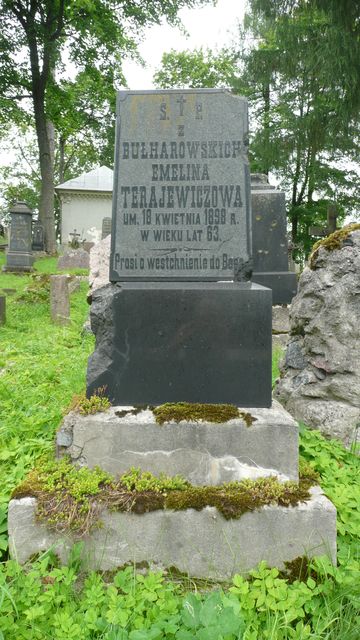 Tombstone of Emelina Terajevich, Ross cemetery in Vilnius, state before 2013