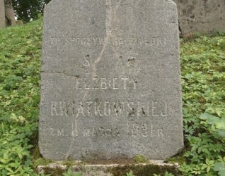 Nagrobek Elżbiety Kwiatkowskiej, cmentarz Na Rossie w Wilnie, stan z 2013