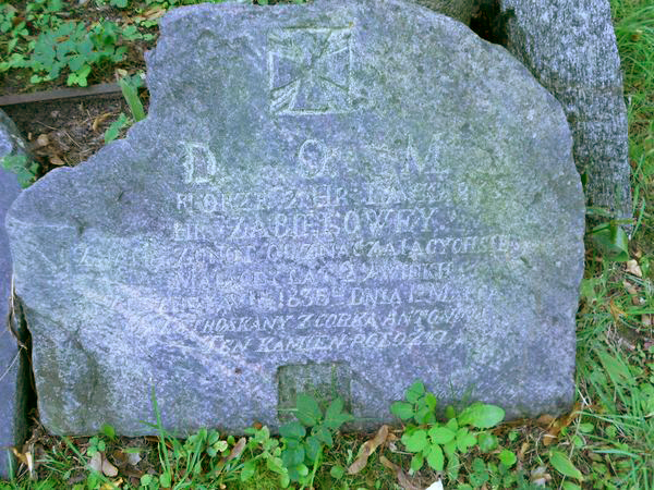 Tombstone of Flora Zabiełło, Rossa cemetery in Vilnius, state of 2015