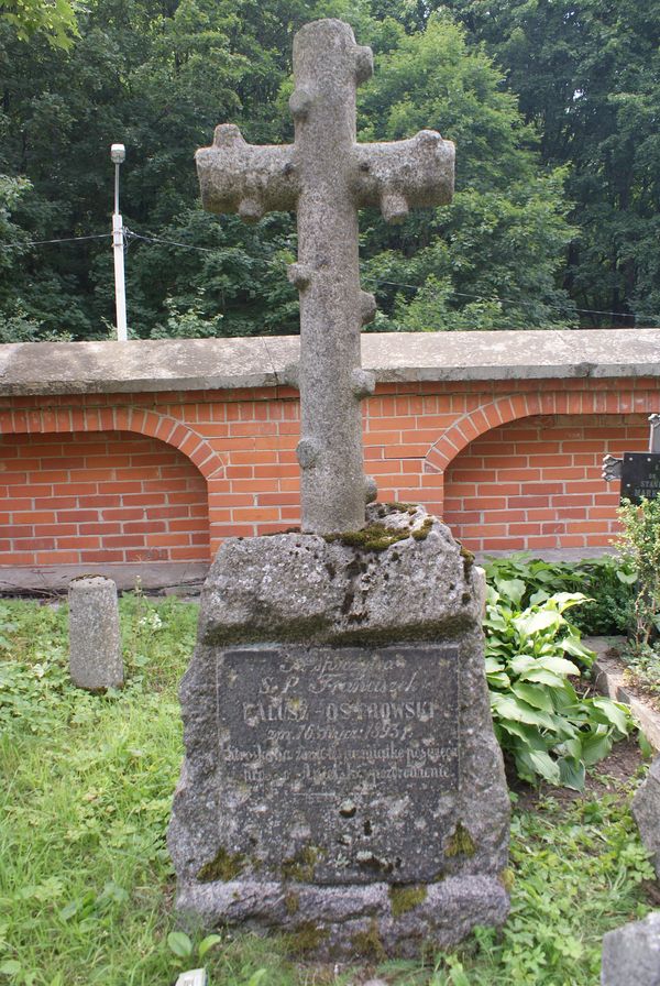 Tombstone of Franciszek Galusz-Ostrowski, Ross cemetery, as of 2013