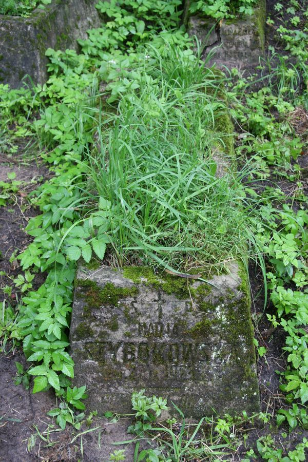 Nagrobek Marii Szybokowskiej, cmentarz na Rossie w Wilnie, stan z 2013