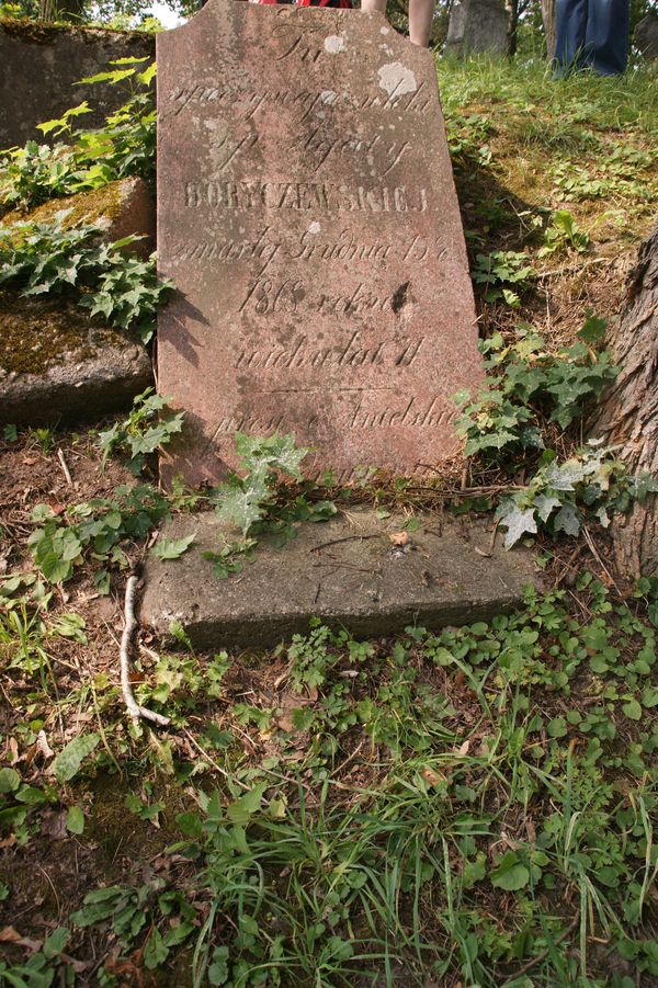 Tombstone of Agata Boryczewska, Na Rossie cemetery in Vilnius, as of 2013