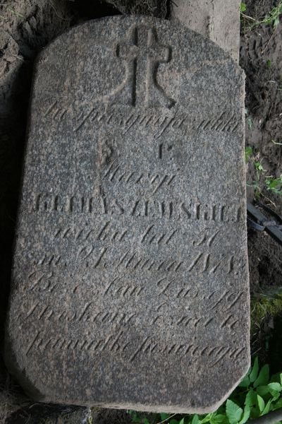 Tombstone of Maria Klimaszewska, Rossa cemetery in Vilnius, state 2013