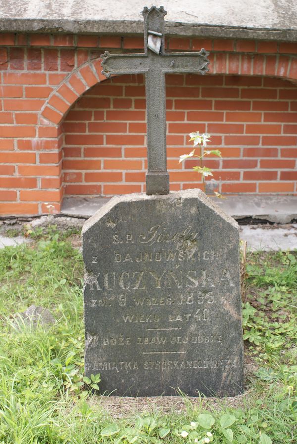 Tombstone of Józefa Kuczyńska, Ross cemetery, state of 2013