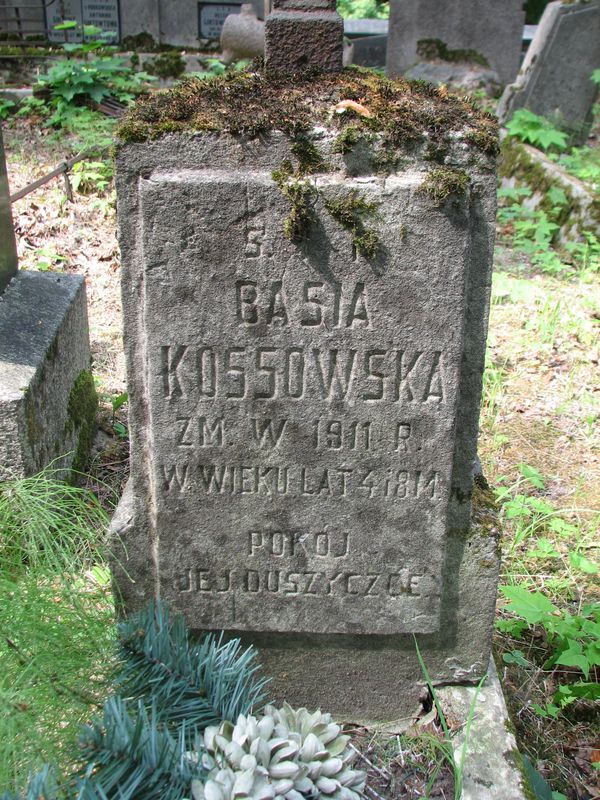 Tombstone of Barbara Kossowska, Ross cemetery in Vilnius, as of 2013.