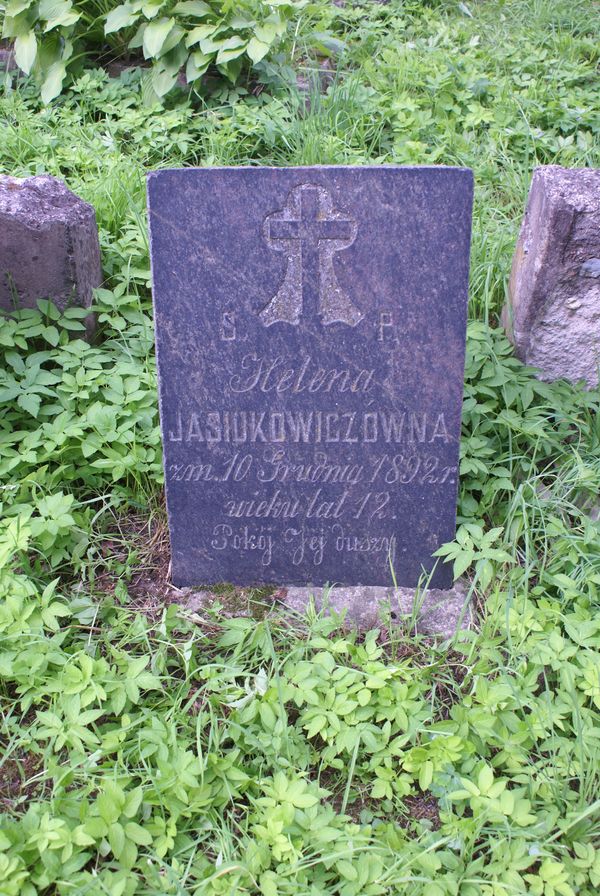 Nagrobek Heleny Jasiukiewiczówny, cmentarz na Rossie w Wilnie, stan z 2013 r.