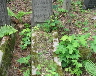 Nagrobek Władysława Kossowskiego, cmentarz na Rossie w Wilnie, stan na 2013 r.