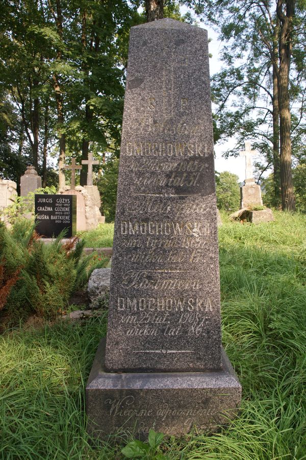 Nagrobek rodziny Dmochowskich, cmentarz Na Rossie w Wilnie, stan z 2013