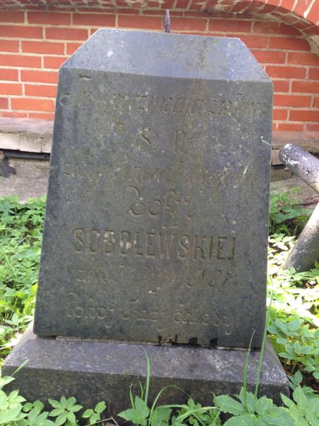 Tombstone of Zofia Sobolewska, Ross cemetery, as of 2013