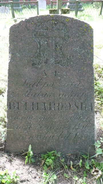 Tombstone of Malgorzata Bulharovskaya, Rossa cemetery in Vilnius, state before 2013