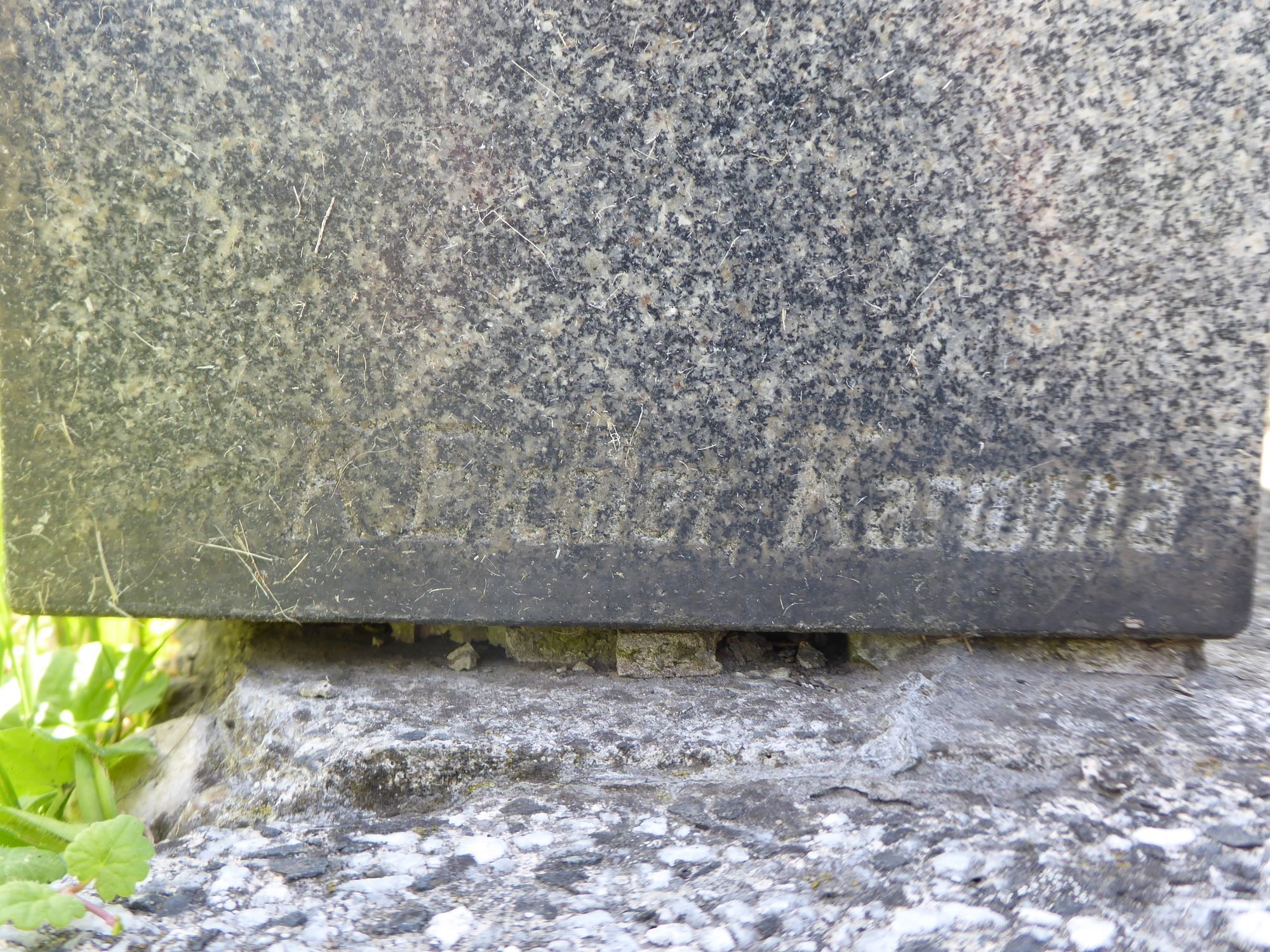 Fragment of a gravestone of Karel Tytko, Dominika Gorgolova, Max Stul, Maria, Veronika Tytko, Franz Gorgol, Florian Tytko and Amalia Gorgol from the cemetery of the Czech part of Těšín Silesia, as of 2022.