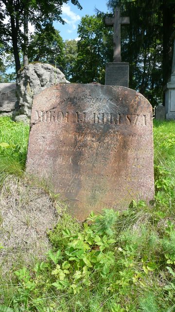 Tombstone of Mikolaj Kulesza, Rossa cemetery in Vilnius, state before 2013