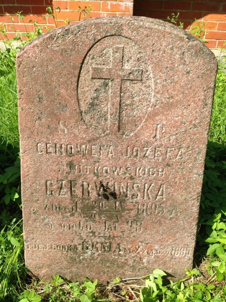 Tombstone of Genowefa and Genowefa Czerwiński, Ross cemetery, as of 2013