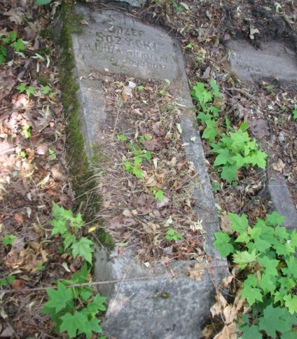 Nagrobek Józefa Sożyckiego, cmentarz na Rossie w Wilnie, stan na 2013 r.