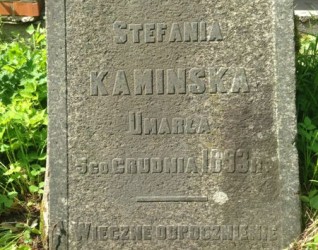 Nagrobek Stefanii Kamińskiej, cmentarz na Rossie, stan z 2013 roku