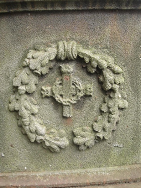 Detail of a tombstone of Katarzyna Korsak, Na Rossie cemetery in Vilnius, state of 2013