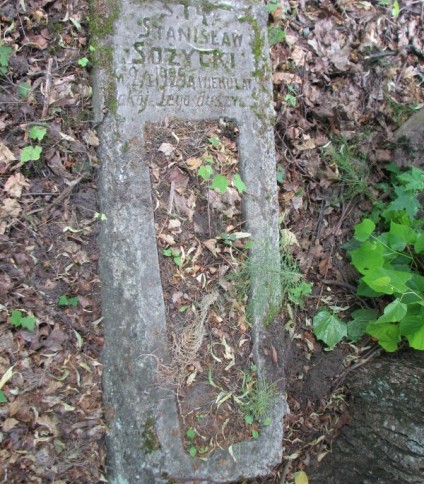 Nagrobek Stanisława Sożyckiego, cmentarz na Rossie w Wilnie, stan na 2013 r.