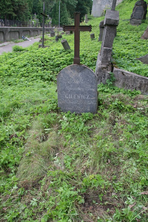 Tombstone of Elisabeth and Stefan Gilewicz from the Ross Cemetery in Vilnius, as of 2013.