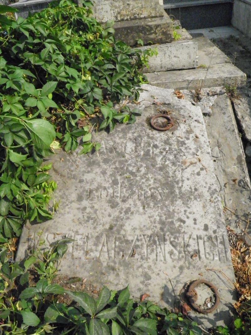 Fragment of the tombstone of Kajetan and Stefan Wszelaczynski, Ternopil cemetery, as of 2016.