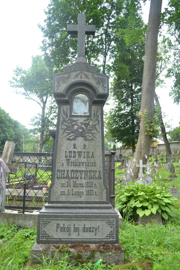 Tombstone of Ludwika Chądzyńska, Rossa cemetery in Vilnius, as of 2013