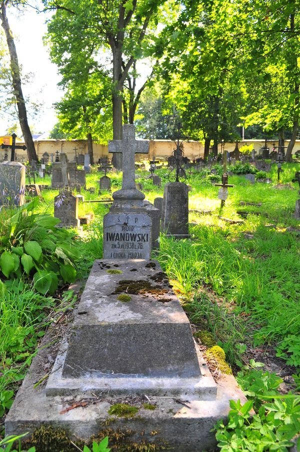 Nagrobek Marii i Piotra Iwanowskich, cmentarz na Rossie w Wilnie, stan z 2013