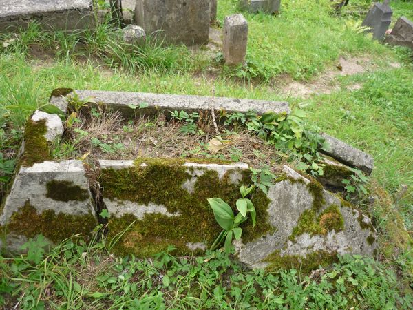 A fragment of Maria Kozakiewicz's tombstone, Na Rossie cemetery in Vilnius, state of 2013