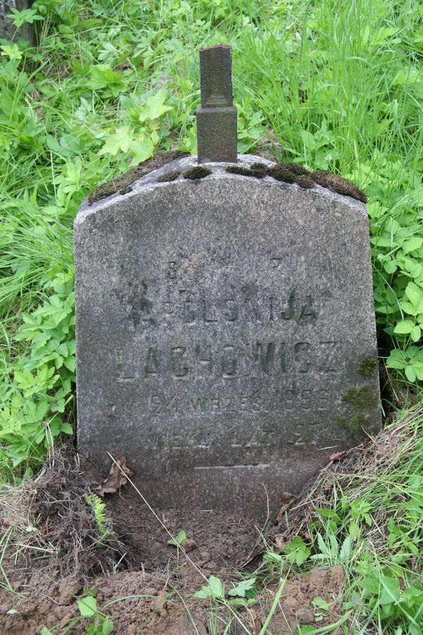 The tombstone of Apolonia Lachowicz from the Ross cemetery in Vilnius, as of 2013.