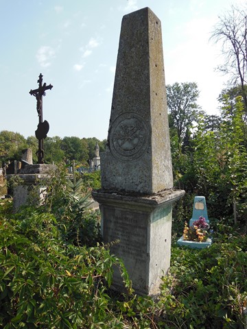 Nagrobek Josepha Mosinga, cmentarz w Tarnopolu, stan z 2016 roku
