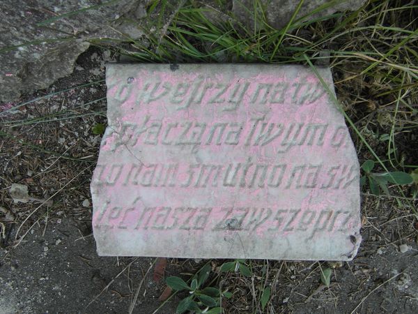 Tombstone of N.N. from the Ross Cemetery in Vilnius, as of 2013.