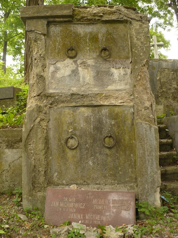 Grobowiec Michaliny Dziakowicz, Jana i Janiny Michniewiczów, cmentarz Na Rossie w Wilnie, stan z 2013