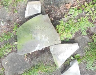 Nagrobek Krzysztofa Wagnera z cmentarza na Rossie w Wilnie, stan z 2013 r.