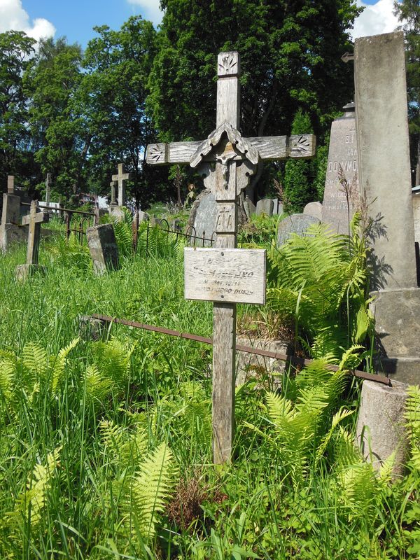 Tombstone of N. N, Rossa cemetery in Vilnius, as of 2013