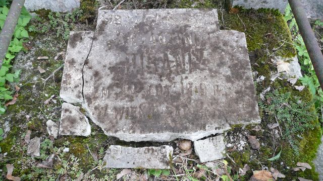 Fragment of Antoni Pisani's tombstone from the Ross Cemetery in Vilnius, as of 2013.