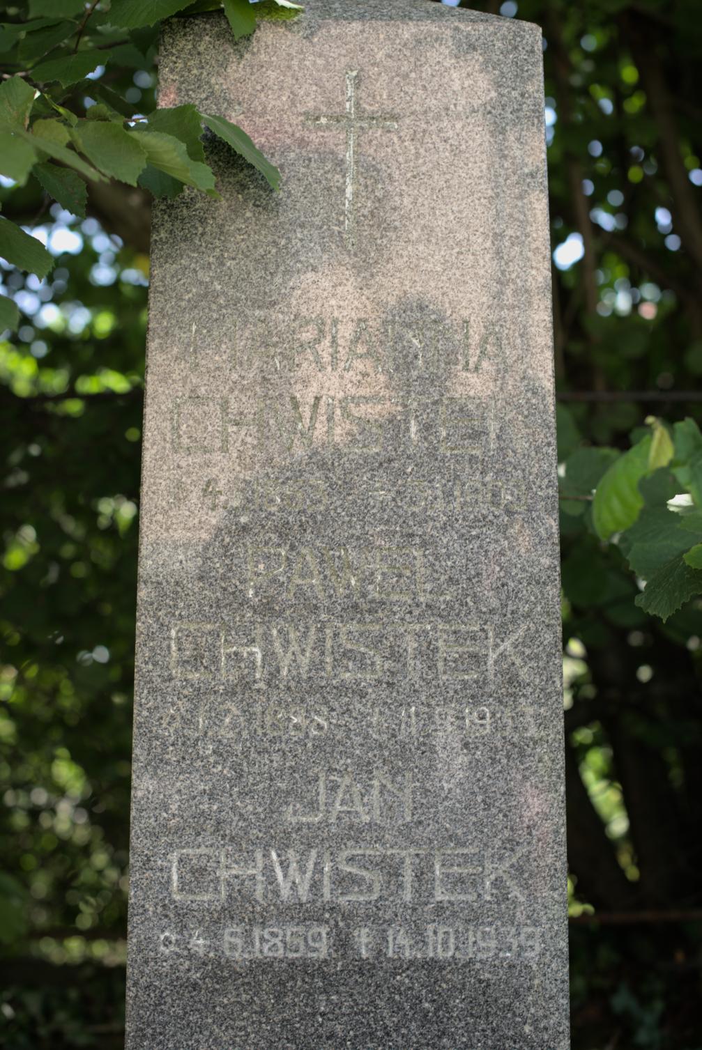 Fotografia przedstawiająca Tombstone of the Chwistek family