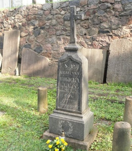 Nagrobek Katarzyny Rokickiej z cmentarza na Rossie w Wilnie, stan z 2013 r.