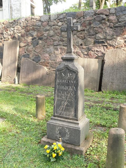 Tombstone of Katarzyna Rokicka from the Ross Cemetery in Vilnius, as of 2013.