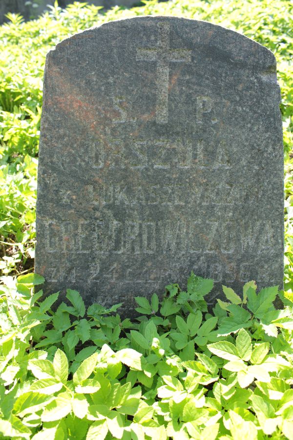 Tombstone stele of Ursula Gregorowicz, Na Rossie cemetery in Vilnius, as of 2013